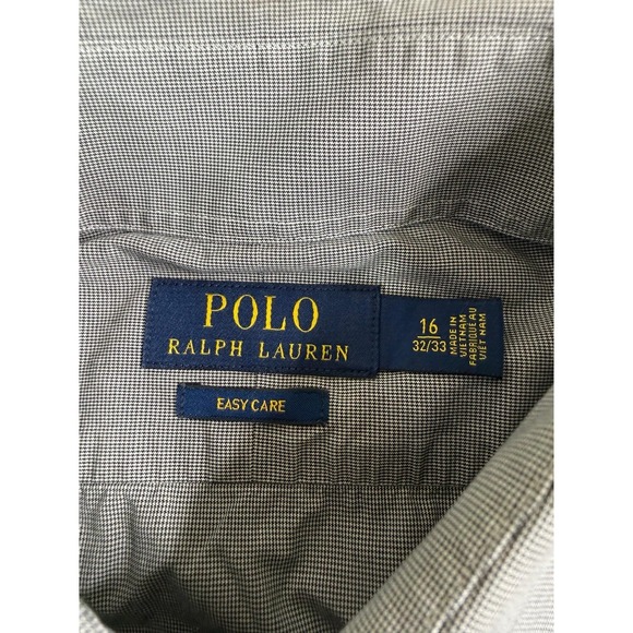 Polo Ralph Lauren Shirt Mens Sz 16 32/33 Easy Care Button Up Shirt - Picture 8 of 12